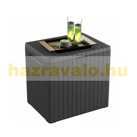   Keter kerti tároló műanyag kerti láda 113 liter 58x55x44 cm szürke doboz Curver City