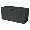 Keter garden storage plastic garden box wood effect 270 liters 116.7x44.7x57 cm box Curver Marvel Plus