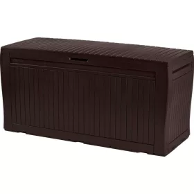  Keter kerti tároló fa hatású kerti láda 270 liter 116,7x44,7x57 cm barna doboz Curver Comfy