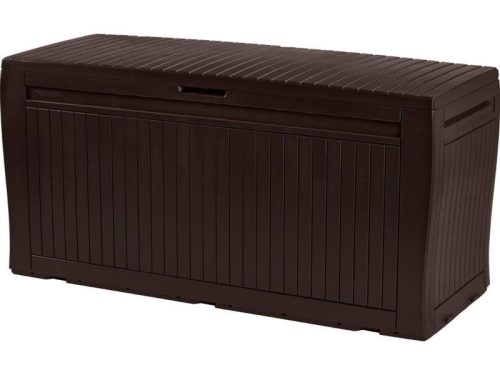 Keter garden storage wood-effect garden box 270 liters 116.7x44.7x57 cm brown box Curver Comfy