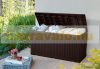 Keter garden storage wood-effect garden box 270 liters 116.7x44.7x57 cm brown box Curver Comfy