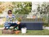 Keter garden storage plastic garden box wood effect 270 liters 116.7x44.7x57 cm box Curver Marvel Plus