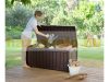 Keter garden storage wood-effect garden box 390 liters 128x65x61 cm brown box Curver GLENWOOD STORAGE BOX