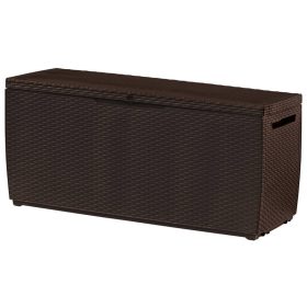   Keter kerti tároló műrattan kerti láda 305 liter 123x53,5x57 cm barna doboz Curver Capri