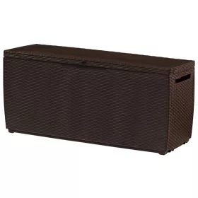   Keter kerti tároló műrattan kerti láda 305 liter 123x53,5x57 cm barna doboz Curver Capri