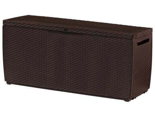 Keter garden storage rattan garden box 305 liters 123x53.5x57 cm brown box Curver Capri