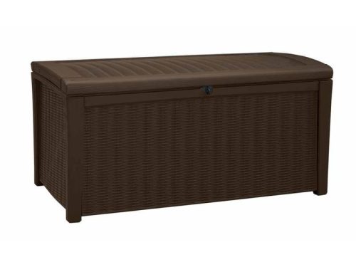 Keter garden storage rattan garden box 416 liters 129.5x62.5x70 cm brown box Curver Borneo Storage Box