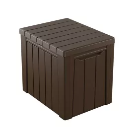   Keter kerti tároló fa hatású kerti láda 113 liter 59,6x46x53 cm barna doboz Curver URBAN STORAGE BOX