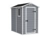 Curver plastic garden house Keter 130x198x192 cm small tool house Manor 4x6 tool shed gray