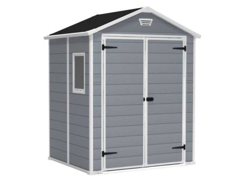 Curver plastic garden house Keter 185x226x152 cm small tool house Manor 6x5DD tool shed gray