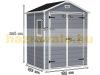 Curver plastic garden house Keter 185x226x152 cm small tool house Manor 6x5DD tool shed gray