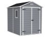 Curver plastic garden house Keter 186x227x237 cm small tool house Manor 6x8DD tool shed gray