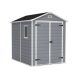 Curver plastic garden house Keter 186x227x237 cm small tool house Manor 6x8DD tool shed gray