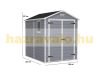 Curver plastic garden house Keter 186x227x237 cm small tool house Manor 6x8DD tool shed gray