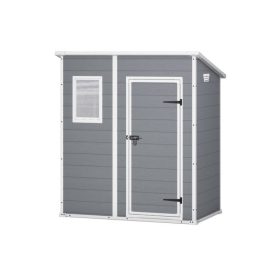   Curver műanyag kerti ház Keter 183,5x111x200,5 cm szerszámos kisház Manor Pent 6x4 szerszámoskamra szürke
