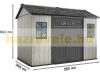 Curver plastic garden house Keter 350x254x229 cm paintable small tool house Oakland 1175SD tool shed