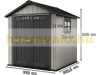 Curver plastic garden house Keter 229x242x223.5 cm paintable small tool house OAKLAND 757 tool shed