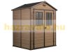 Curver plastic garden house Keter 185x226x152 cm small tool house Scala 6x5 tool shed with wood effect