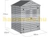 Curver plastic garden house Keter 185x226x152 cm small tool house Scala 6x5 tool shed with wood effect