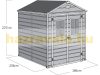 Curver plastic garden house Keter 186x227x237 cm small tool house Scala 6x8 tool shed with wood effect