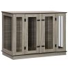 Dog cage indoor 120x60x88.5 cm pet cage with removable partition dog box