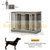 Dog cage indoor 120x60x88.5 cm pet cage with removable partition dog box