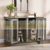 Dog cage indoor 120x60x88.5 cm pet cage with removable partition dog box