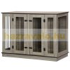 Dog cage indoor 120x60x88.5 cm pet cage with removable partition dog box