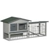 Pet cage rabbit cage 154x52x68 cm 2-level rodent cage with bitumen roof