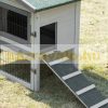 Pet cage rabbit cage 154x52x68 cm 2-level rodent cage with bitumen roof