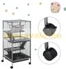 Large pet cage 3-level hamster, mouse, rodent cage 52x52x113.5 cm