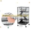 Large pet cage 3-level hamster, mouse, rodent cage 52x52x113.5 cm