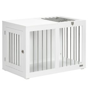   Kutya kennel 80x50x56,5 cm kutyaketrec 2 ajtóval kutyabox, zárható, acélhálós