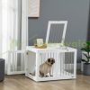 Dog kennel 80x50x56.5 cm dog cage with 2 doors dog box, lockable, steel mesh