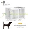 Dog kennel 80x50x56.5 cm dog cage with 2 doors dog box, lockable, steel mesh