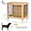 Kutya kennel 81x58x76 cm tölgyfa kutyaketrec kutyabox, zárható