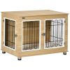 Dog kennel with washable cushion 90x58x65 cm dog cage with 2 doors dog box, lockable