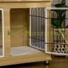 Dog kennel with washable cushion 90x58x65 cm dog cage with 2 doors dog box, lockable