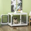 Dog kennel with soft carpet 94x60x71.5 cm dog cage with 2 doors dog box, lockable