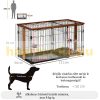 Dog cage dog with toilet tray 111x54x61 cm dogbox with 2 doors for small dogs indoor pet cage