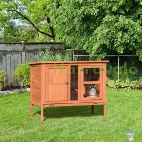   Kültéri ketrec kisállatoknak 102x56x85 cm ház kétszintes kültéri télálló nyúlketrec