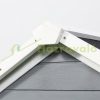 Pet cage wooden rabbit cage outdoor-indoor grey-white 122x62.6x92 cm