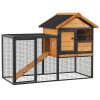 Pet cage with run and ramp 122x63x92 cm rabbit cage 