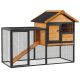 Pet cage with run and ramp 122x63x92 cm rabbit cage 