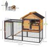 Pet cage with run and ramp 122x63x92 cm rabbit cage 