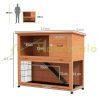 Pet cage with run 123x63x112 cm waterproof orange rabbit cage
