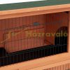Pet cage with run 123x63x112 cm waterproof orange rabbit cage