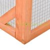 Pet cage with outdoor run 125.5x100x49 cm with extendable bottom, waterproof green-natural