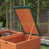 Pet cage with two houses, run 140x60x50 cm waterproof green-orange rabbit cage