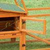 Outdoor cage for small animals 156x58x68 cm with weatherproof pine wood ramp, bitumen roof